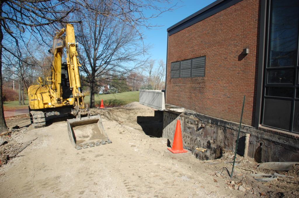 The excavation outside the band and orchestra rooms has already begun.  