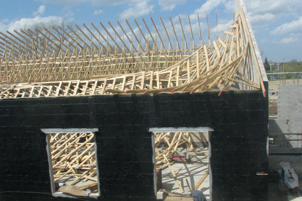 Roof Trusses Collapse on New Wing
