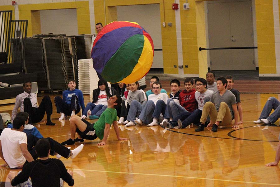 Students enjoyed volleyball and other Spirit Week competitions last April. Spirit Week activities will continue this year, but will take place during Homecoming week in October. Photo by Bradford Douglas.