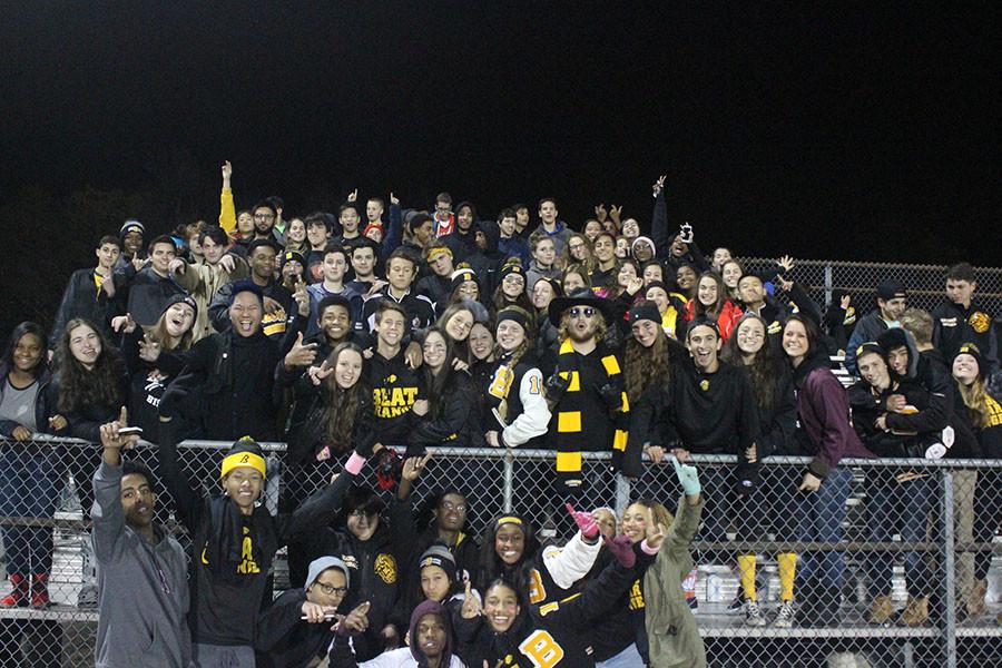 The student section just before half time. Photo by Bradford Douglas.