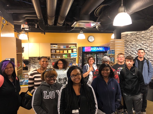 CSA students toured BHS with stops at Bennys Spirit Shop and the TV production studio. Photo courtesy of Kate Klonowski