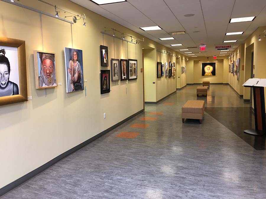 Artwork was showcased by four BHS students: The artists include senior Sarah Borow, junior Christine Li, junior Kelsey Hunsaker and sophomore Amanda Leizman. Photo by Jinle Zhu
