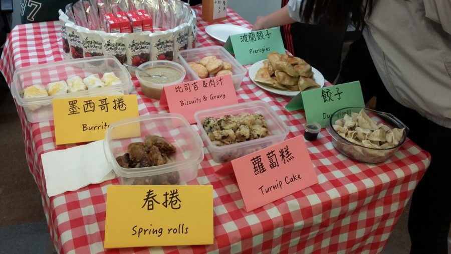 The three pairs of dishes were spring rolls vs. burritos, dumplings vs. perogies and turnip cake vs. biscuits and gravy. Photo courtesy of Ai-Lan Lin.