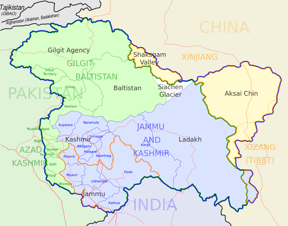 The Indian State of Jammu and Kashmir consists of three regions: Jammu, Kashmir and Ladakh.