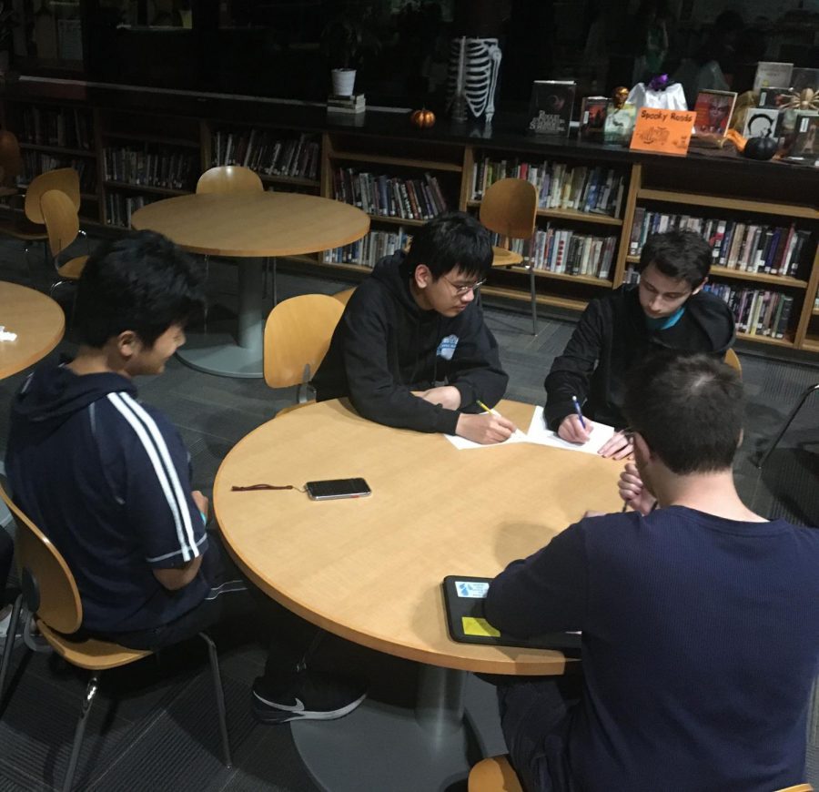 Debaters meet on Thursday evenings to prepare and practice arguments.