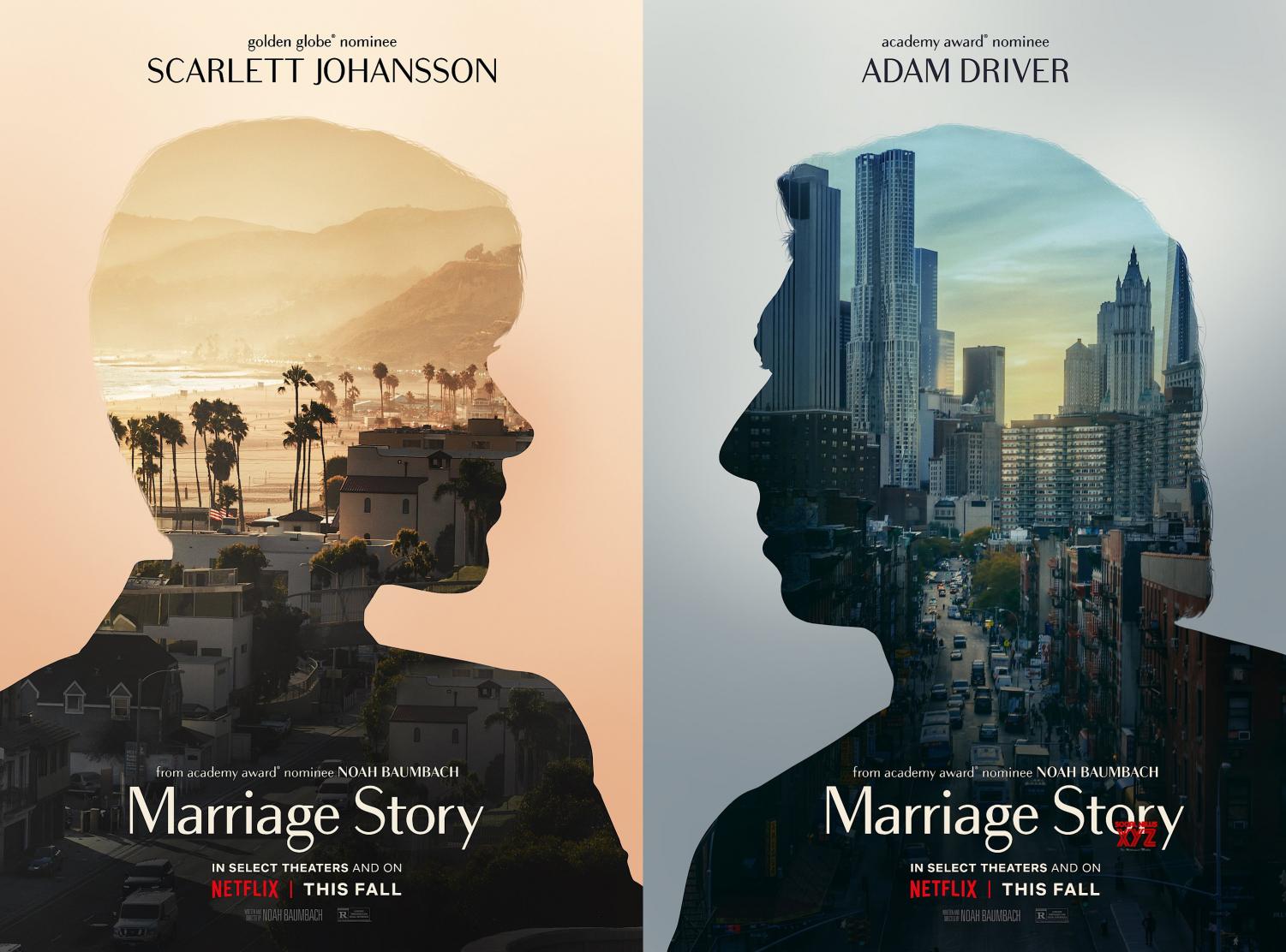 The official movie poster for Marriage Story, which came to Netflix US on Dec. 6.