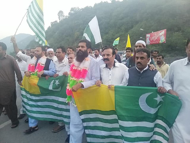 Kashmiris march for freedom in Dec. 2019.