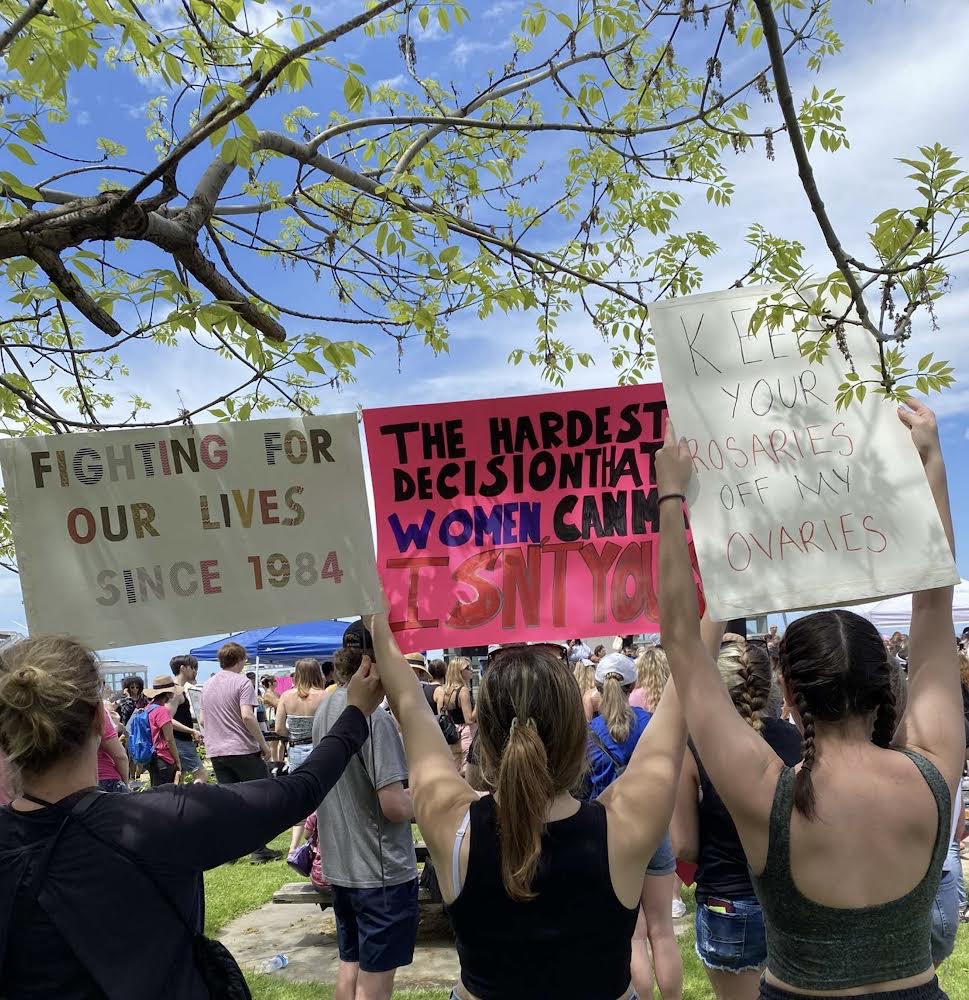 Beachwood students attended a Planned Parenthood protest at Willard Park in May.