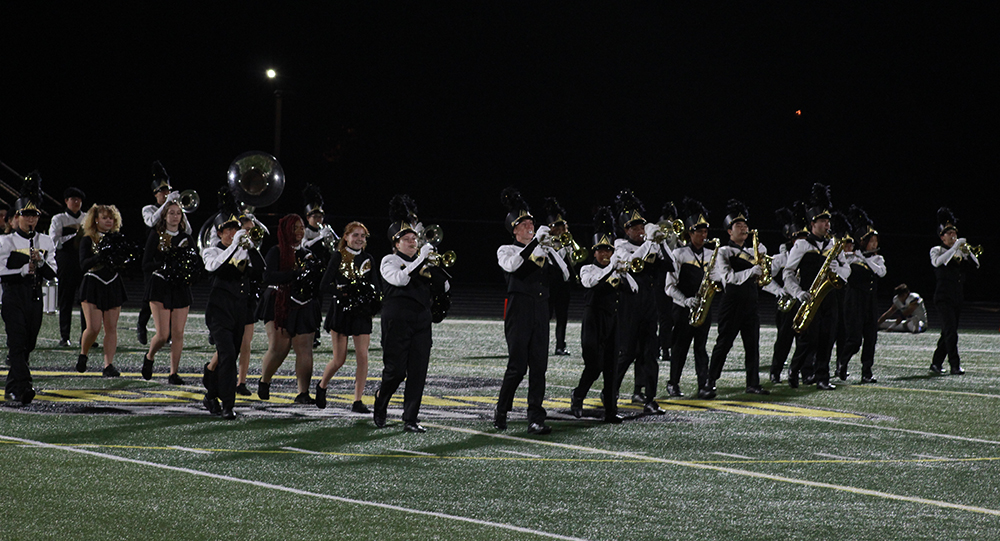 Both band and drill team have grown significantly over the past few years. The band has grown from 28 members two years ago to 50 this year.
