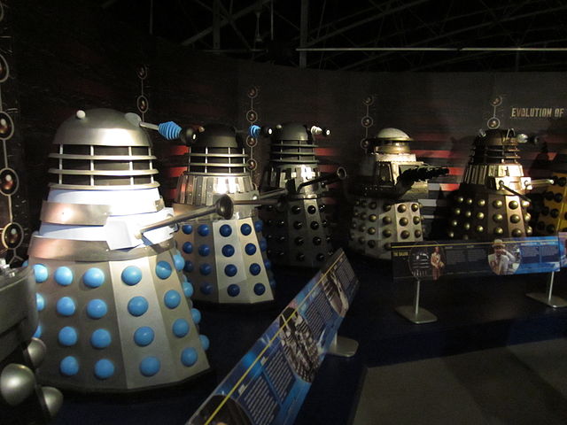 In the 60s, Daleks reflected concerns about xenophobia and the dangers of technology, concerns very relevant when WWII was a recent memory and the Cold War was ongoing. Image by Nelo Hotsuma via Wikimedia Commons