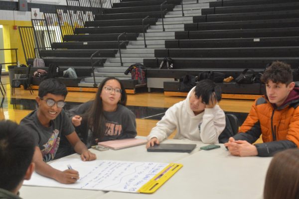 Juniors discuss school issues at the Jan. 9 SPIRIT program.