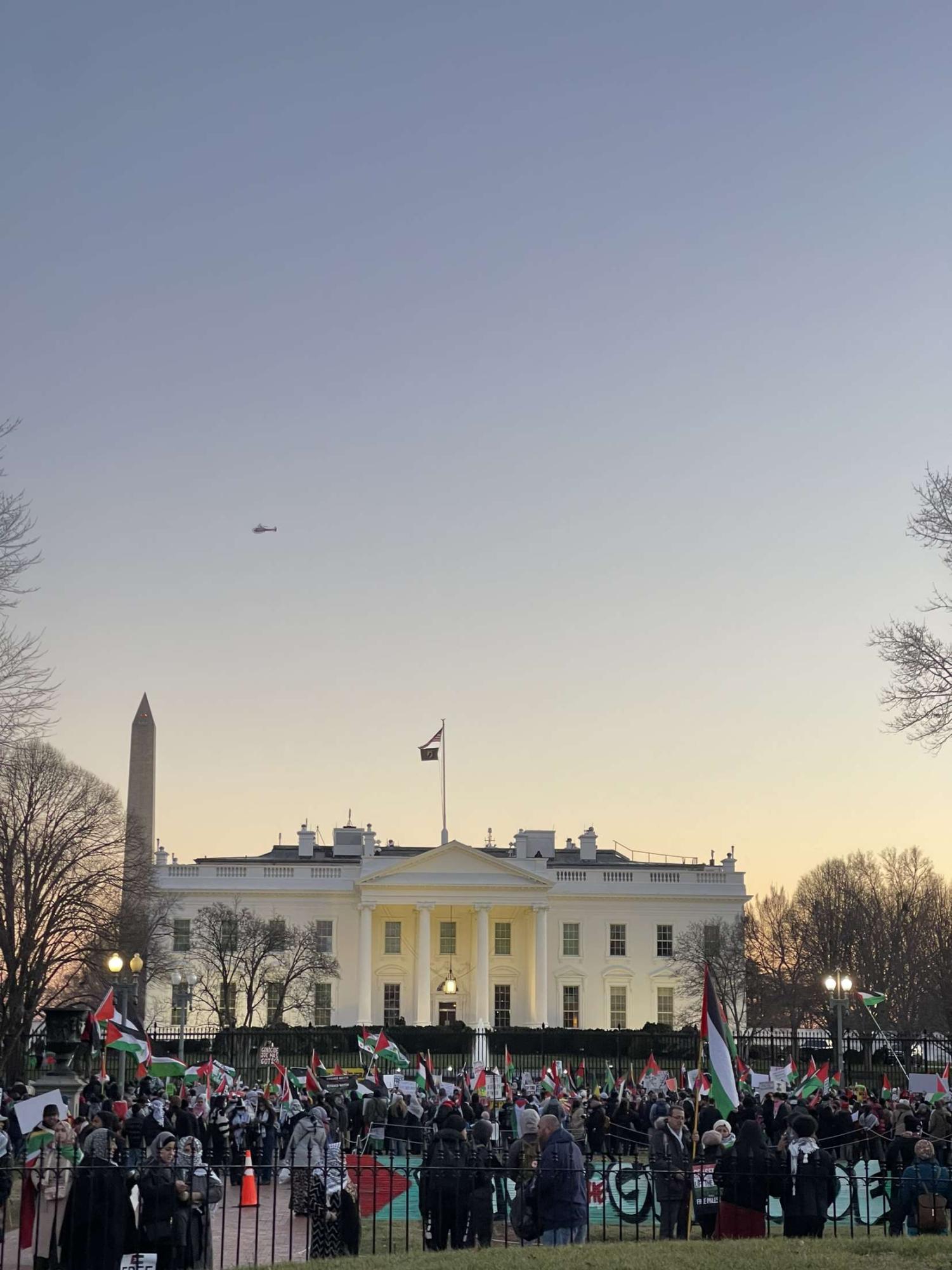 Protesters gathered outside the White House in support of Palestine, Nov. 4, 2023.
