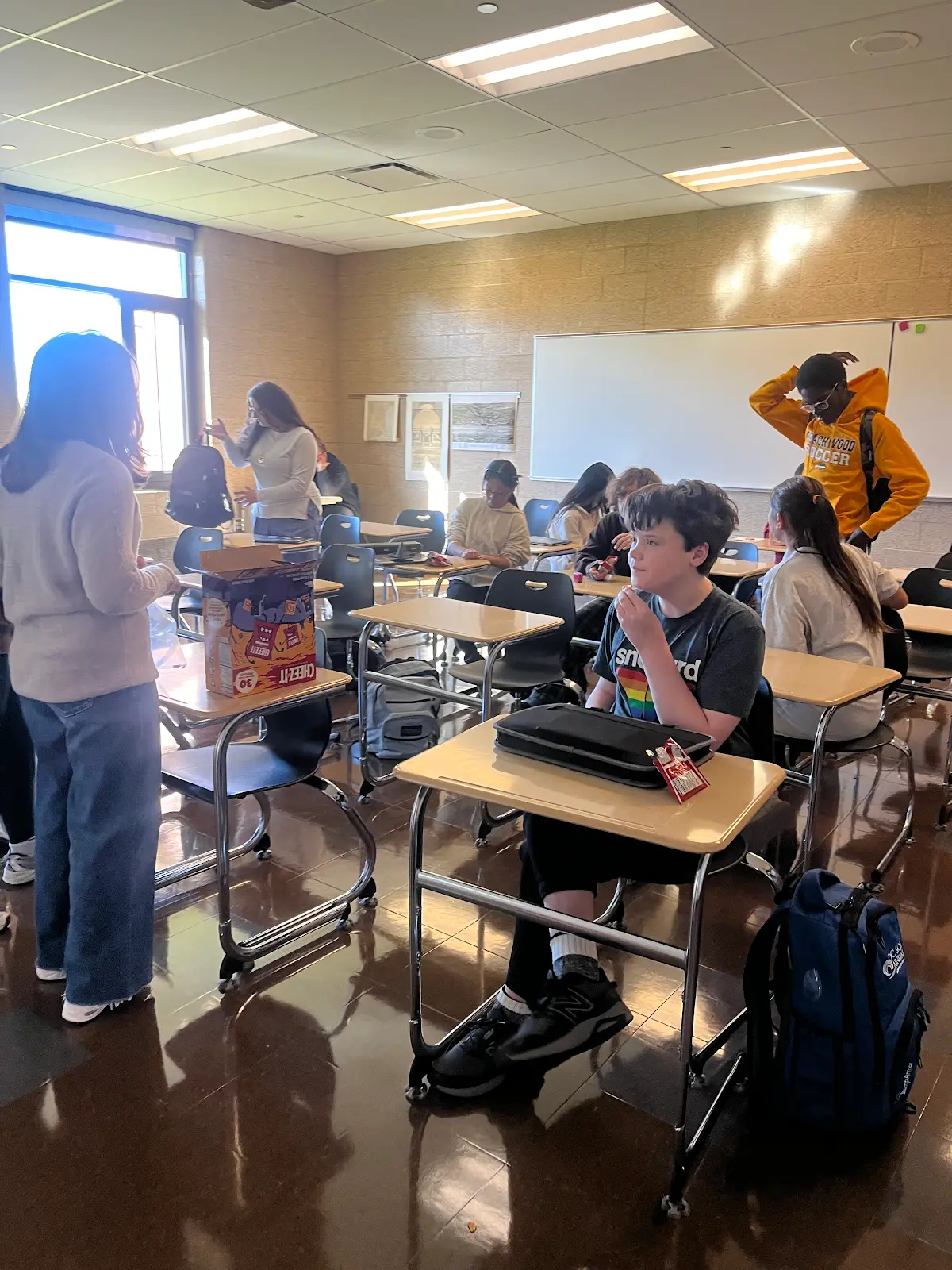 The geography club meets on Tuesdays after school in social studies teacher Joe Petraiuolo’s room.