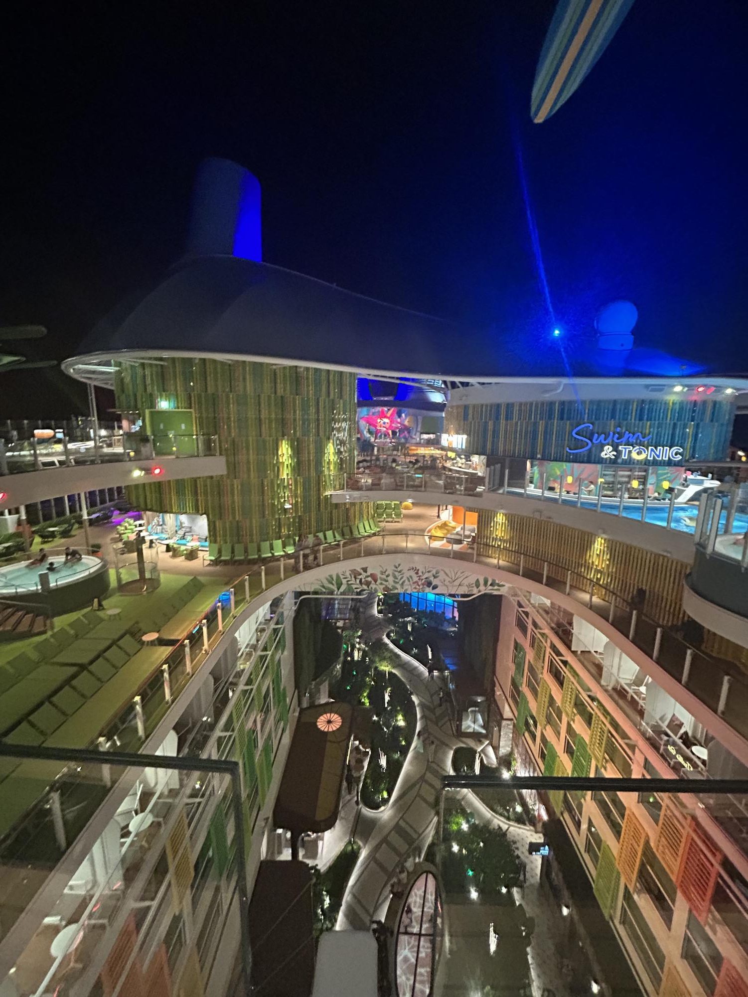 There are over seven pools on the Star of the Seas, and it has the largest waterpark at sea. 