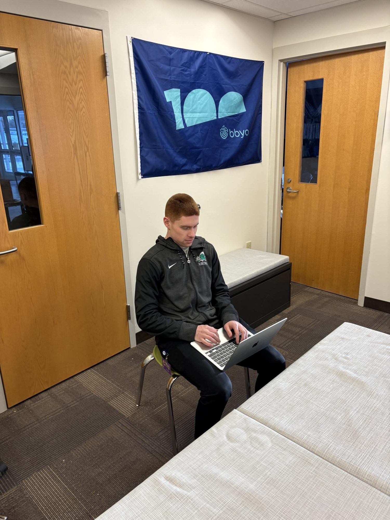 ONR Engagement Manager Jake Shulman prepares for the international convention at the Ohio Northern Region office in the Mandel JCC. 